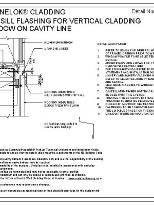RI ESPWVC 130C WINDOW DOOR SILL FLASHING FOR VERTICAL CLADDING ON CAVITY WINDOW ON CAVITY LINE pdf