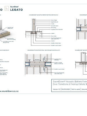 SoundDown Acoustic Battens Fixing Details   Door Transitions Firestop v1 0 pdf