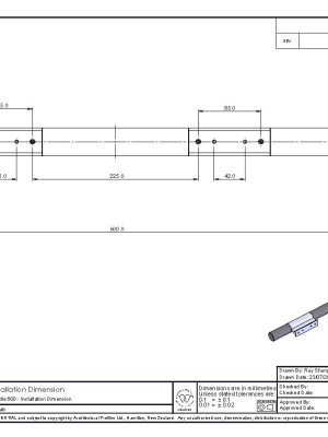 Solo Handle 600 Installation Dimension PDF