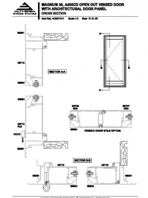 Drawings for Commercial Magnum Commercial Doors by ALTHERM Window ...