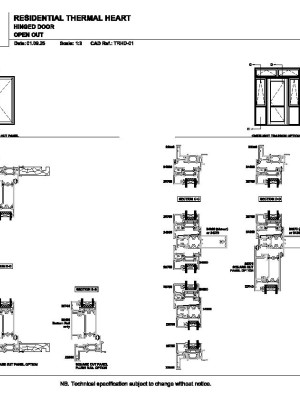 APL Residential Thermal Heart Hinge Door Drawings pdf